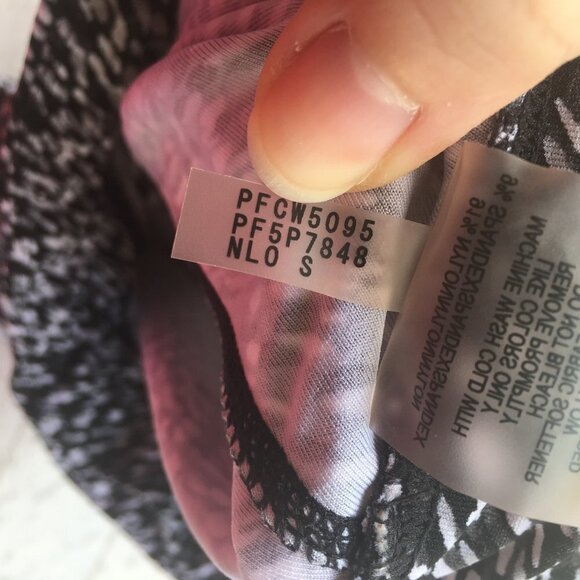 CALVIN KLEIN CK Black Patterned Legging Crop Athletic S Women Cropped Legging - Picture 7 of 7